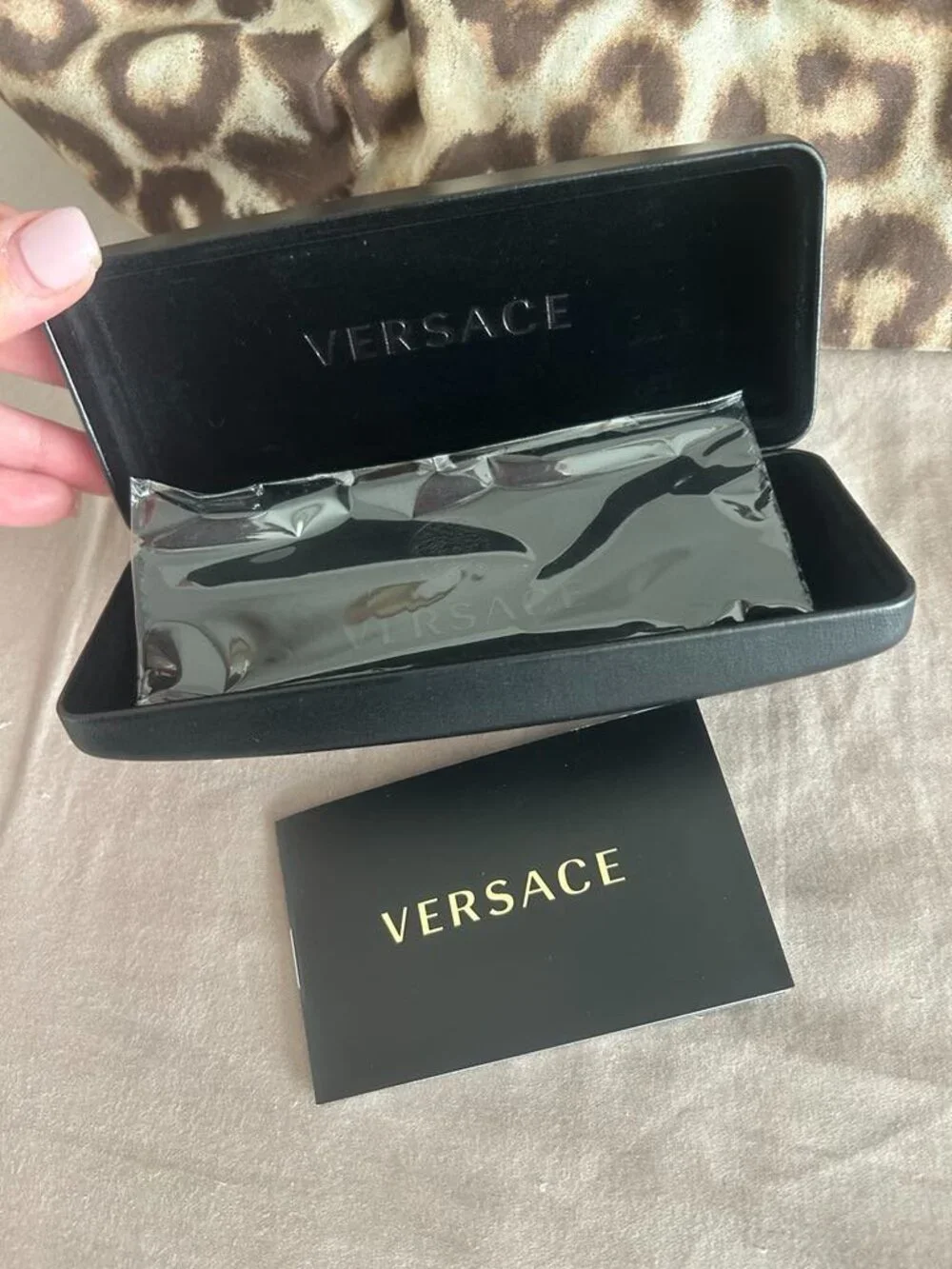 VERSACE BLACK HARD CASE FOR SUNGLASSES